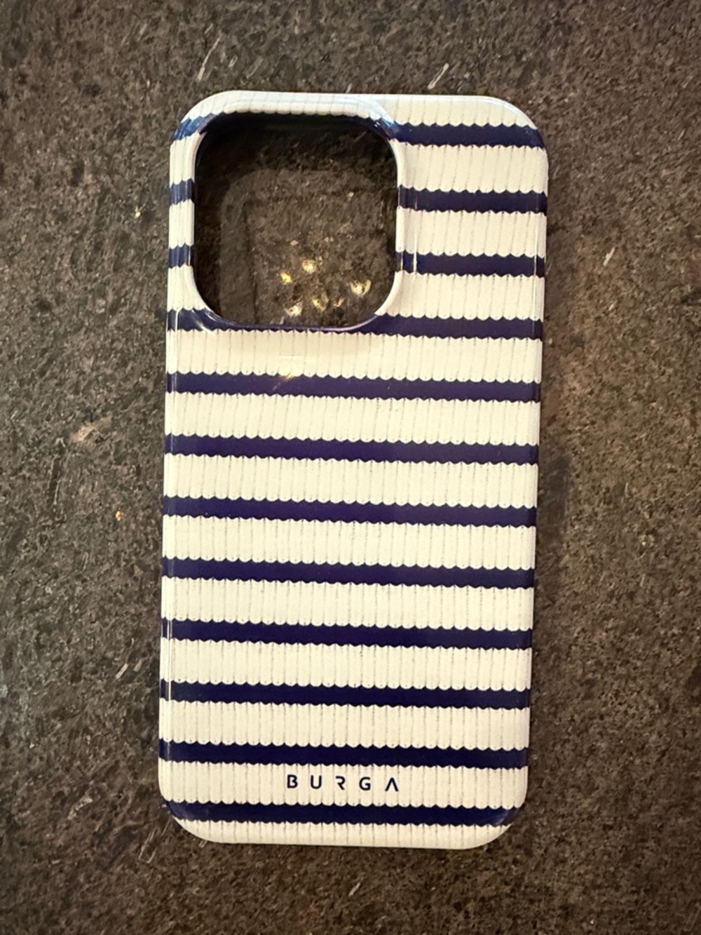BURGA Navy Stripe White Phone Case — MagSafe